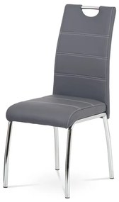 BONTEC Jedálenská stolička, čierna, ekokoža, HC-484 BK Farba: Šedá