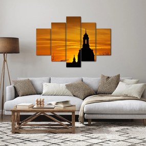 Obraz kostola pri západe slnka (150x105 cm)