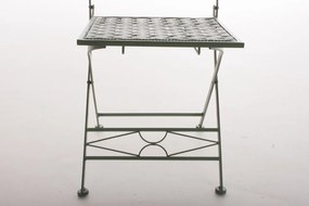 Kovová skladacia stolička Asina - Zelená antik