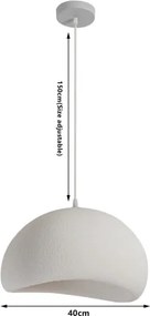 BRILAGI - Luster na lanku WABI SABI 1xE27/60W/230V priemer 40 cm biela