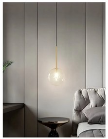 Toolight Toolight, sklenené guľové závesné stropné svietidlo 15cm, 1xG4, APP1680-1CP, OSW-04300