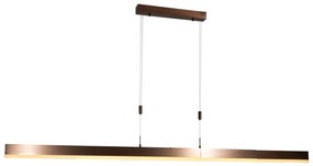 Nastaviteľná závesná lampa tmavá bronz vrátane stmievateľného LED - Lamba