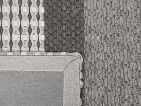 Vlnený koberec 160 x 220 cm sivá/biela AKKAYA Beliani
