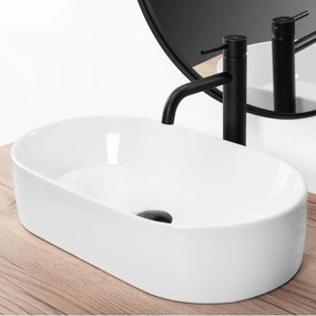 REA-U9108 - Umývadlo na dosku LAYLA 30x53 cm keramika/lesklá biela