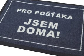 GDmats, Rohožka Pre poštára som doma 40x60 cm – na von aj na doma, 40x60, šedá