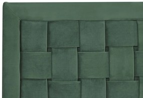 Zamatová posteľ 180 x 200 cm zelená LIMOUX Beliani