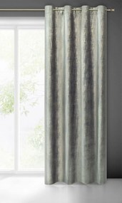 Dekorstudio Zamatový záves s elegantnou potlačou ZKPK-06 v sivej farbe