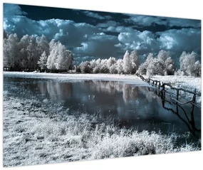 Obraz - Zamrznutá krajina (90x60 cm)