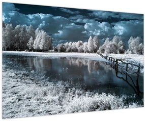 Obraz - Zamrznutá krajina (90x60 cm)