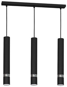 Závesný luster na lankách JOKER 3xGU10/25W/230V čierna/lesklý chróm