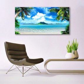Obraz plexi Palmy more tropický ostrov 120x60 cm