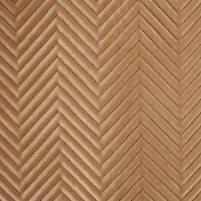 Dekorstudio Zamatový prehoz na posteľ SOFIA v medovej farbe Rozmer prehozu (šírka x dĺžka): 220x240cm