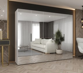 Šatníková skriňa 250 cm Mirabella 3 (biela + čierna). Akcia -20%. Vlastná spoľahlivá doprava až k Vám domov. 1126481