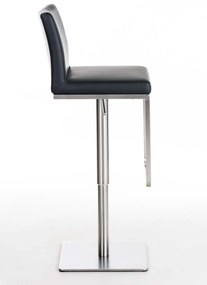 Barová stolička Pamela nerez - Čierna