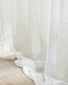 Záves so systémom FLEX (dvojité spony flex) farba produktu krémová látka polopriehľadný, zapletaná, vzorované