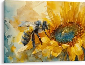Obraz - Včielka, akvarel (70x50 cm)