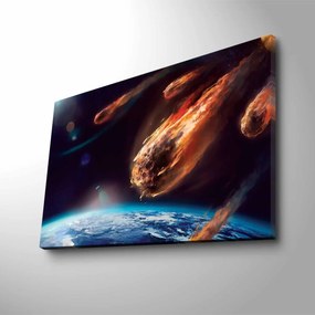 Obraz s LED osvetlením LETIACI ASTEROID 45 x 70 cm