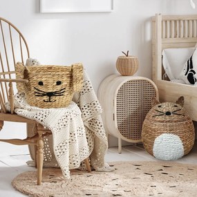 Detský kôš na hračky z vodného hyacintu v prírodnej farbe ø 35x26 cm Rabbit – Compactor