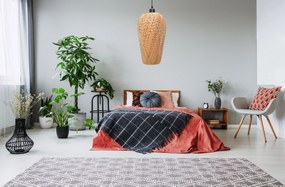 Toolight Toolight, stropné svietidlo 1xE27 APP986-1CP, bambusové drevo-čierna, OSW-01045