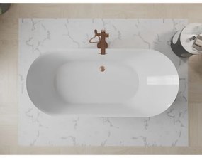 Mexen Roxy, voľne stojaca vaňa 180 x 85 cm, biela, medený matný prepad, 51201808500-65