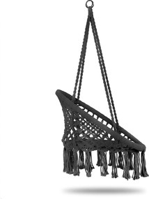 MultiGarden Závesné boho záhradné kreslo - sivé MultiGarden