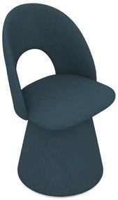 Čalúnené jedálenské kreslo v petrolejovej farbe Kalo – Makamii