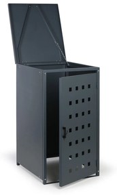 Prístrešok na popolnicu do objemu 240 l, 123,5 x 67 x 77,3 cm, sivá