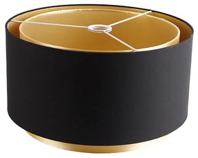 Tkaný tienidlo čierne 40/47/26 so zlatým vnútrom