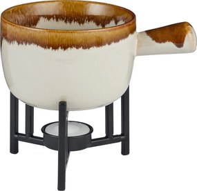 AU CHOCOLAT Čokoládové fondue, 2 vidličky – béžová