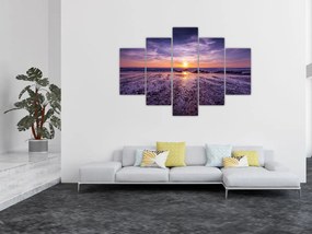 Obraz pláže - západ slnka (150x105 cm)