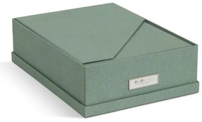 Zelené kartónové organizéry v súprave 5 ks na dokumenty Holger Canvas Paper Laminate – Bigso