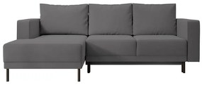 Rohová sedacia súprava Rodriguez mini (L) (sivočierna svetlejšia + čierna). Akcia -18%. Vlastná spoľahlivá doprava až k Vám domov. 1099550