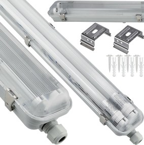 SADA 4 hermetických svietidiel Philips LED 2x128 cm trubicové svietidlo do garáže a dielne