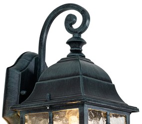 Romantická vonkajšia nástenná lampa tmavozelená - London