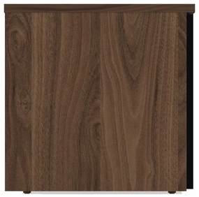 Čierny TV stolík v dekore orecha 190x45 cm Albi - TemaHome