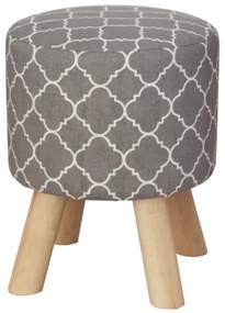 Sivý taburet s potlačou TAFEL NEW