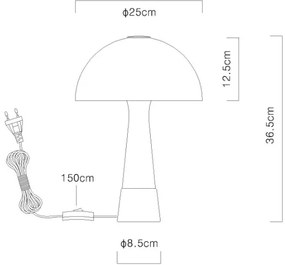 Globo 51570121 - Stolná lampa PAULIN 1xE27ILLU/40W/230V béžová