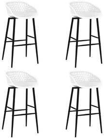 Barové stoličky 4 ks biele 248162