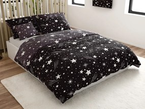 Obliečky z mikrovlákna NOČNÁ OBLOHA čierno-sivé Rozmer obliečky: 2 ks 70 x 90 cm | 200 x 220 cm