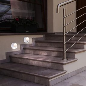 Rabalux 7980 - LED Vonkajšie nástenné svietidlo so senzorom AMARILLO LED/1,5W/3xAA IP44 biela