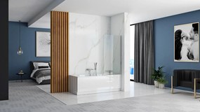 Vaňová zástena REA LAGOS FIX 80 cm, chróm/transparent