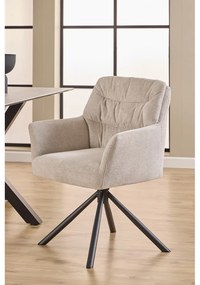 Béžové čalúnené jedálenské kreslo s podrúčkami Alonso – Actona