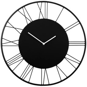 Tutumi, nástenné okrúhle hodiny Zegar 50 cm MC90101, čierna, ZEG-03623