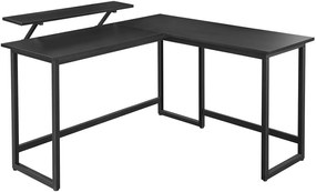 Rohový kancelársky stôl140x130x91 cm - čierny
