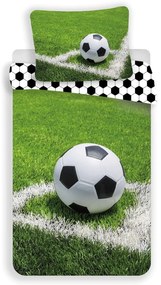 Zelené bavlnené detské obliečky na jednolôžko 140x200 cm Football – Jerry Fabrics