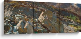 Obraz - John Singer Sargent, Simplon Pass, reprodukcia (s hodinami) (90x30 cm)