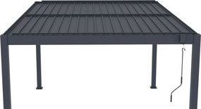 Bioklimatická pergola G21 Austin 4x3 m, antracitová hliníková