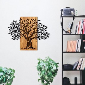 Nástenná dekorácia Agac tree II čierna/orech