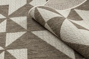 Koberec Šnúrkový SIZAL FLOORLUX 20489 champagne / taupe Trojuholníky