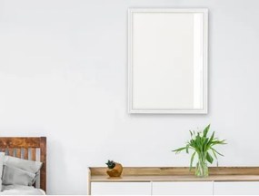 Nástenné zrkadlo Nadine 34x45 cm, bielo-zlaté, perlový dekor%